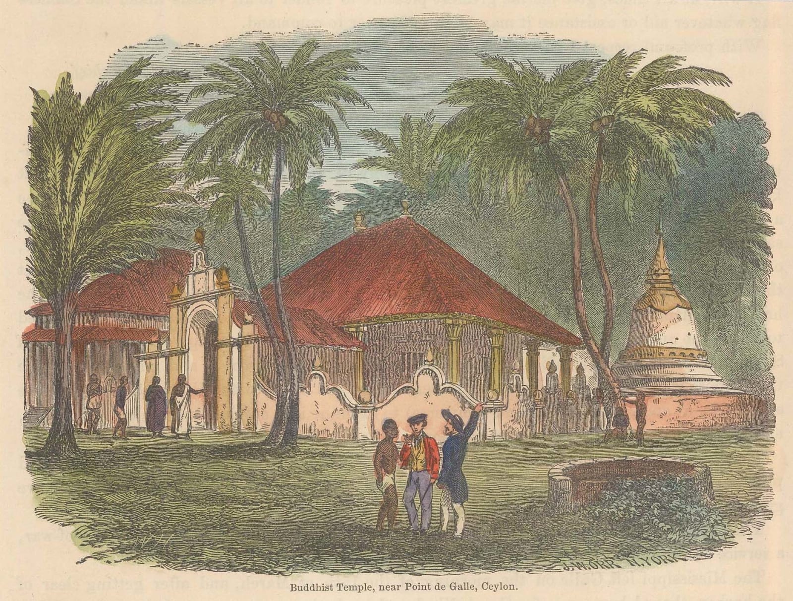 Matthew Perry, Sri Lanka - Point de Galle, Buddhist Temple, 1856