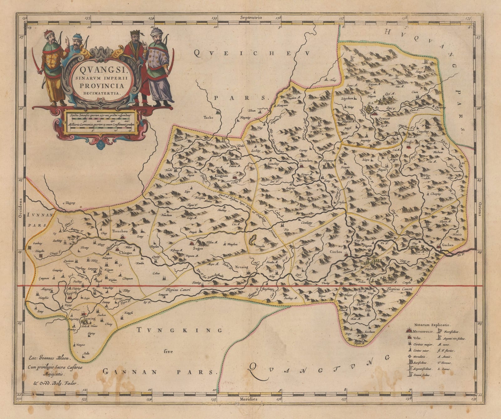 Jan Blaeu, Guangxi 广西 Province, 1655