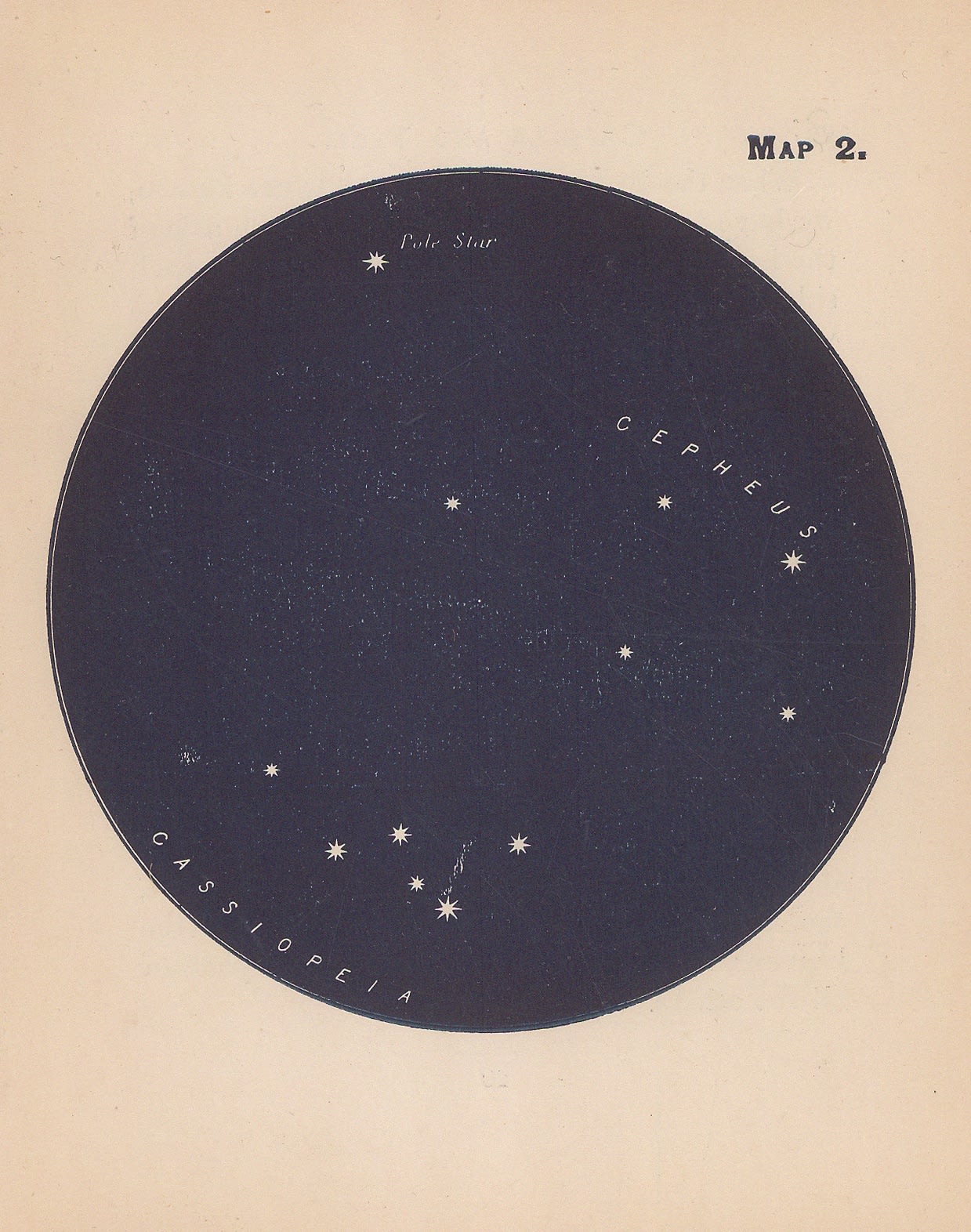 James Gall, Map 2. Cassiopeia & Cepheus, 1900