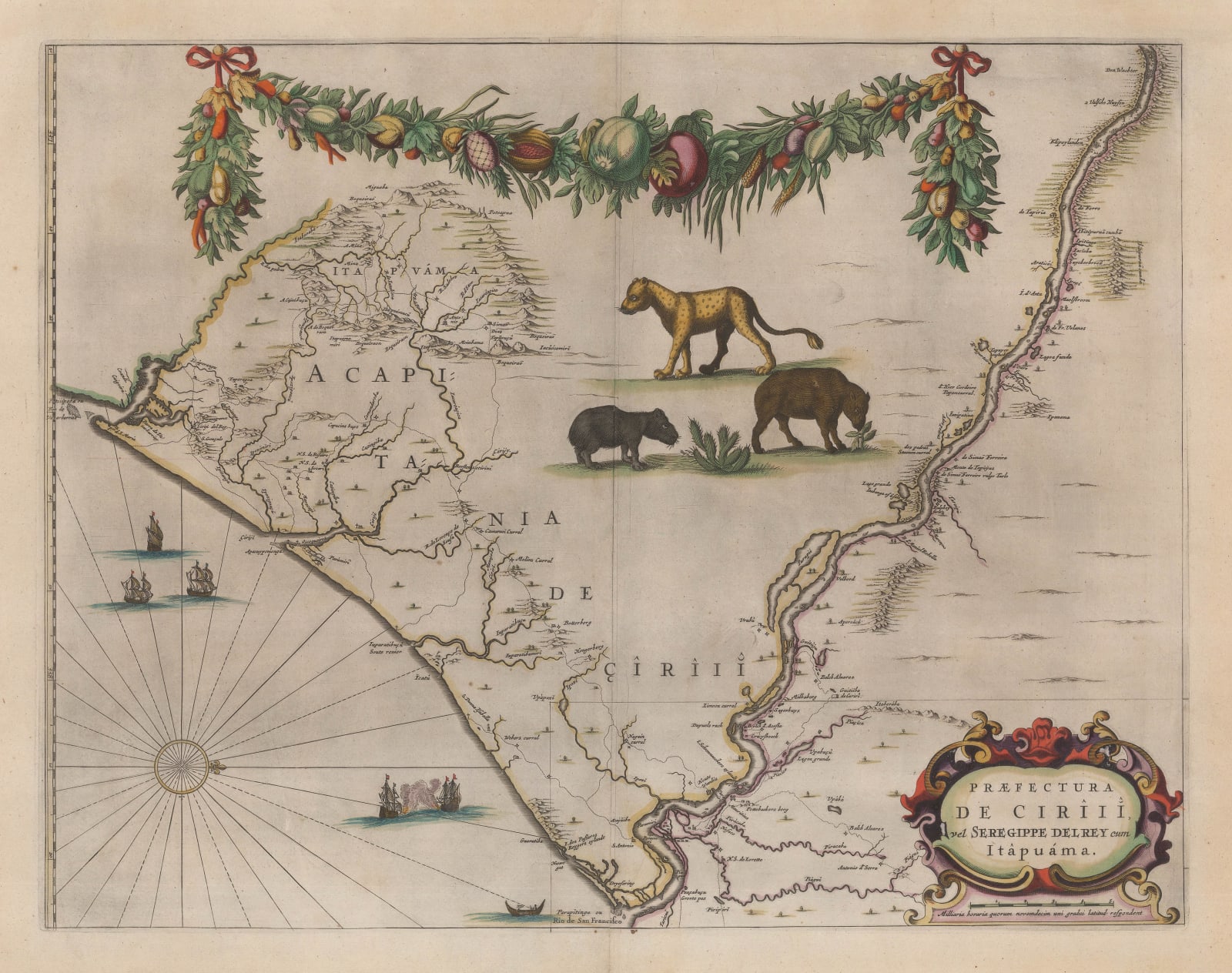 Jan Blaeu, Blaeu's Spectacular Maps of Brazil [set of 6], 1662