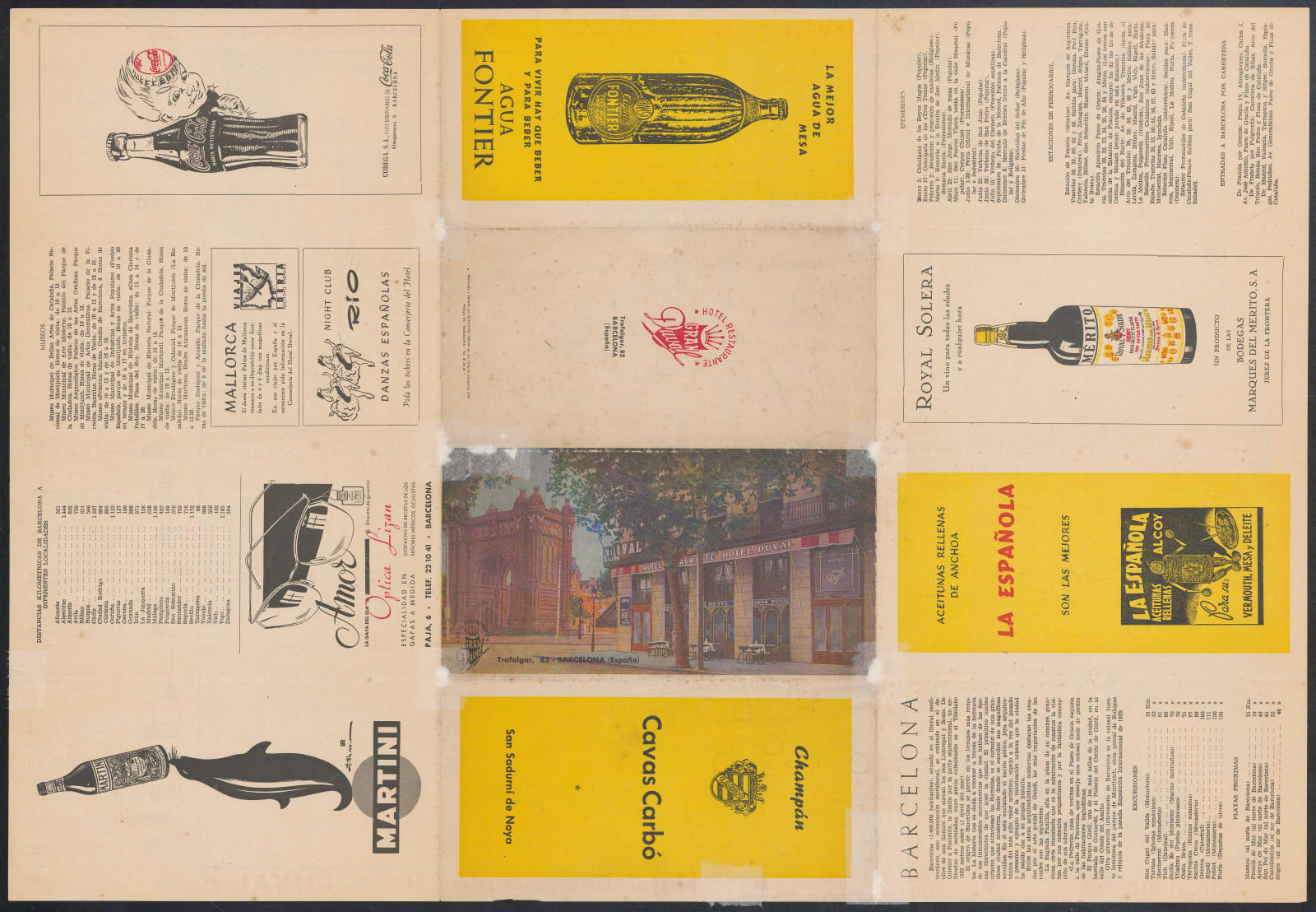 Ediciones Oromi, Tourist Map of Barcelona, 1950 (c.)