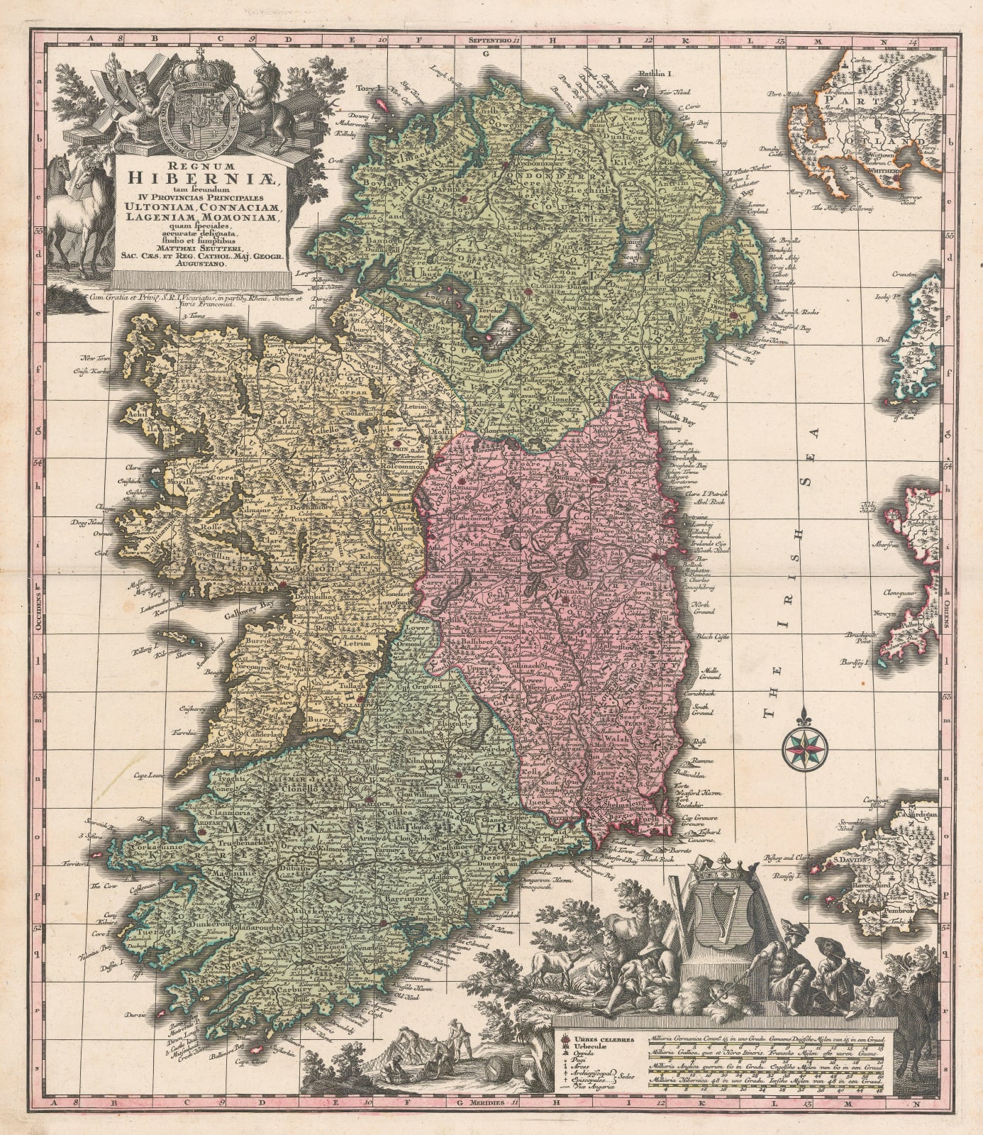 Matthaus Seutter, Kingdom of Ireland, 1742 c.