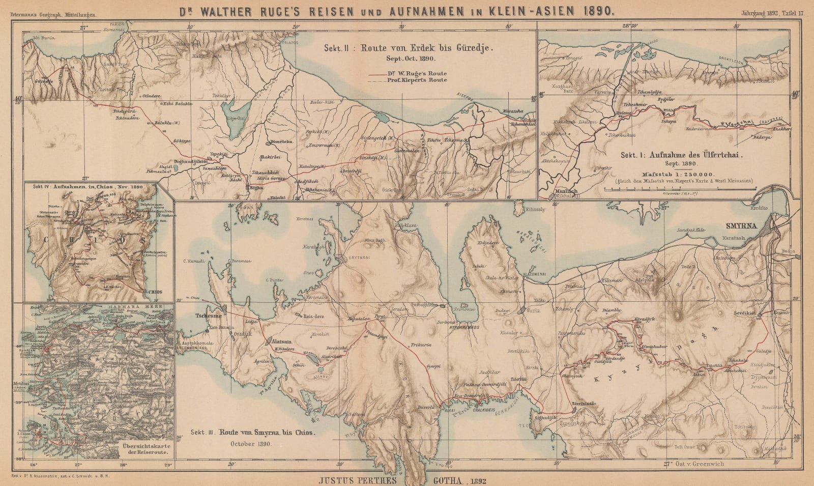 Justus Perthes, Asia Minor, 1892
