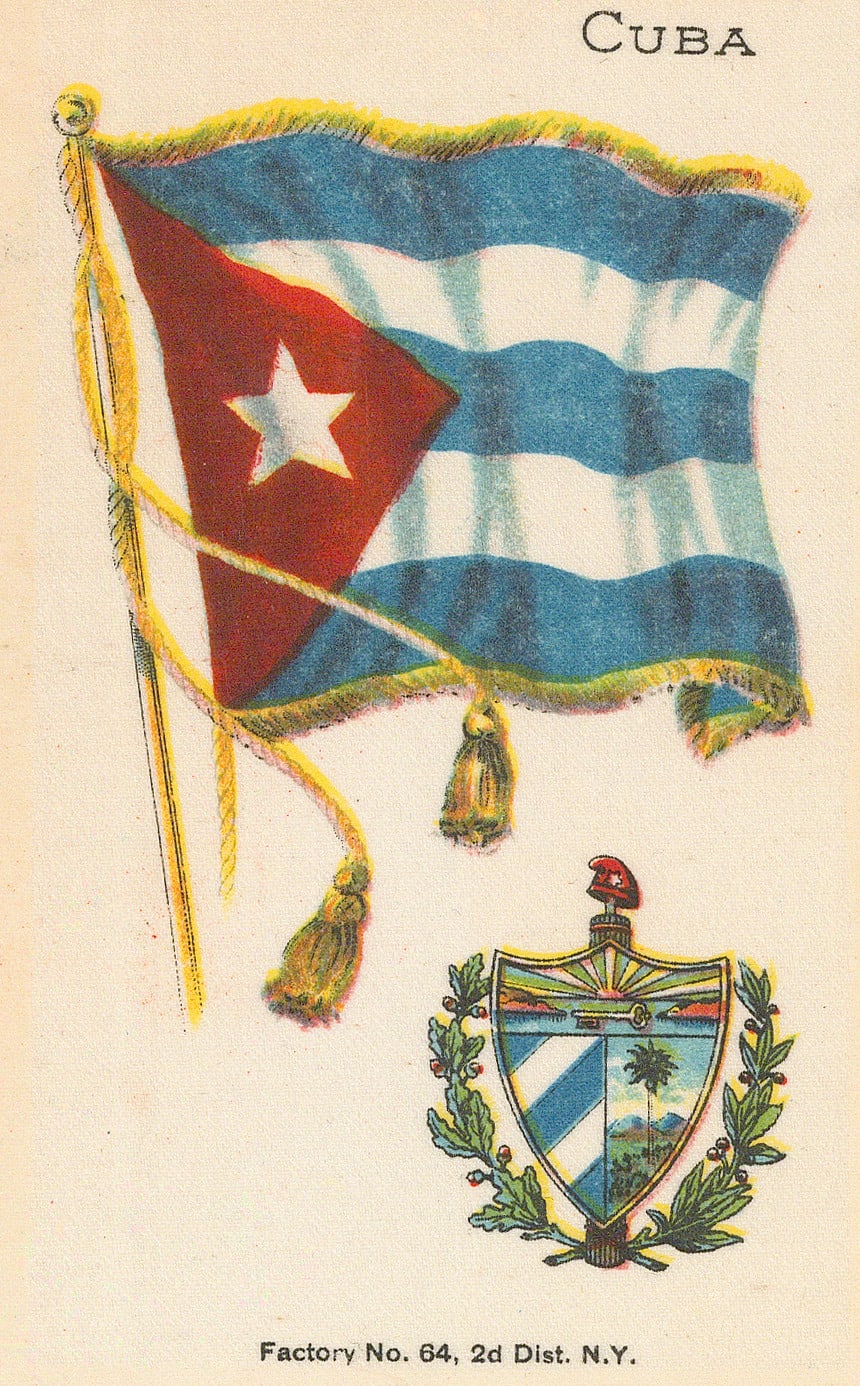 Nebo Cigarettes, Flags - Cuba, 1908 c