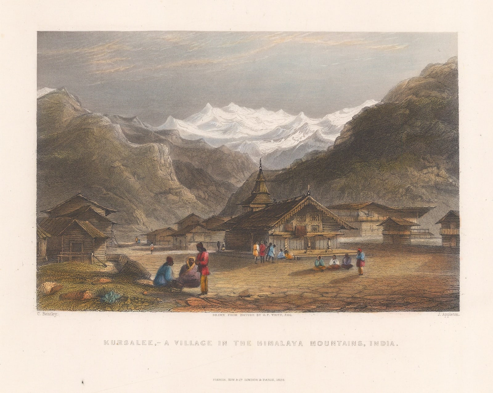 Lt. George White, Himalayas - Kursalee, 1838