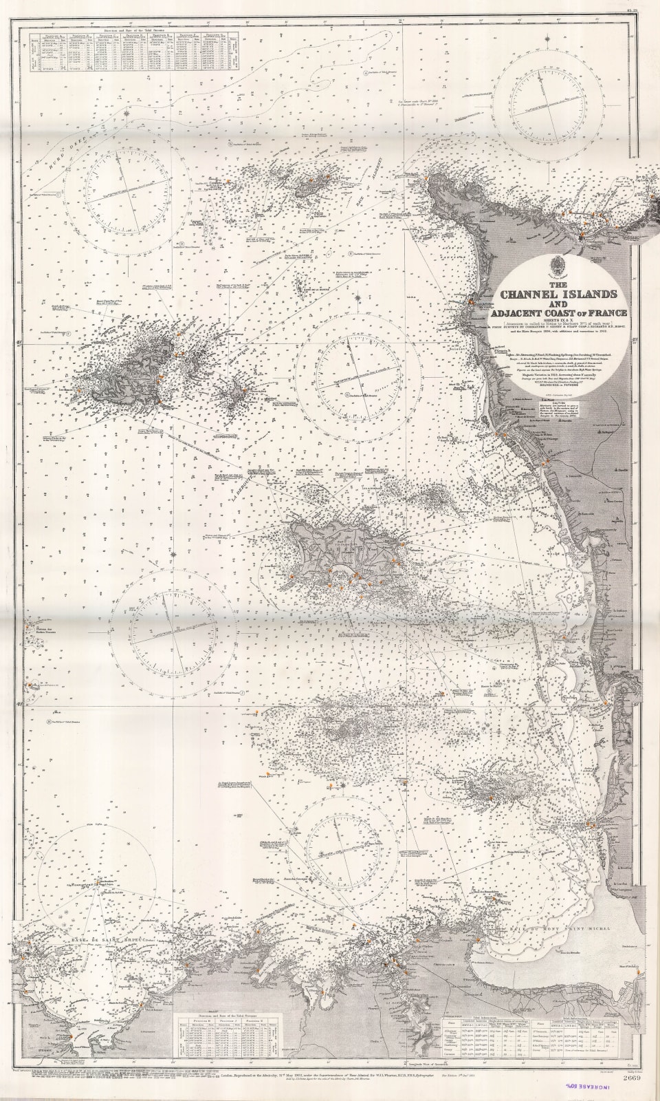 British Admiralty, The Channel Islands and Adjacent Coasts of France, 1928