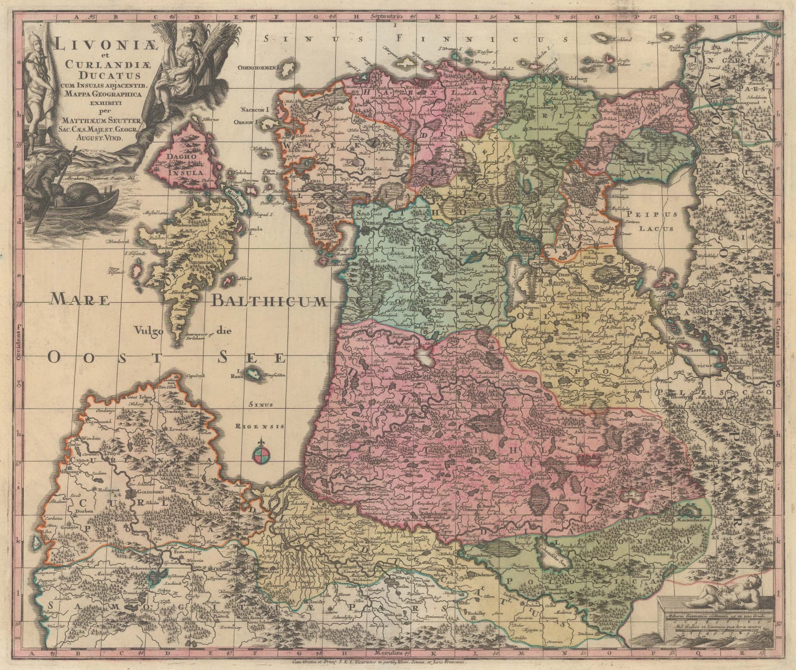 Matthaus Seutter, Baltic States, 1760 c.
