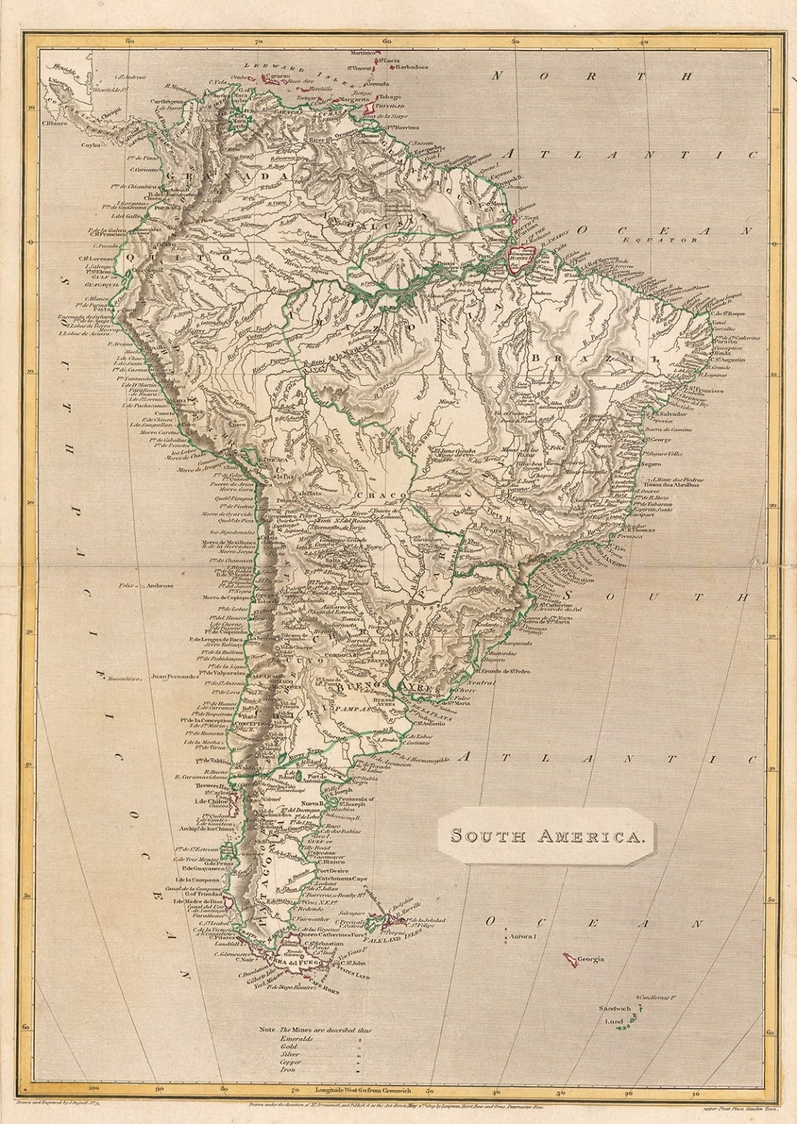 Aaron Arrowsmith, South America, 1809