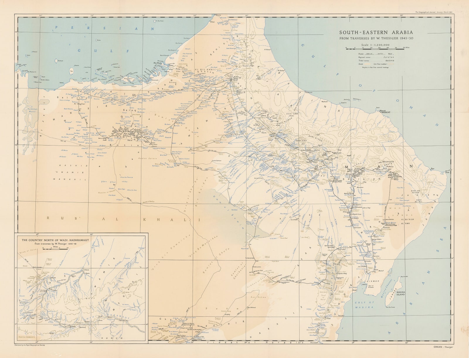 Royal Geographical Society (RGS), Wilfred Thesiger's Travels in Oman & UAE, 1951