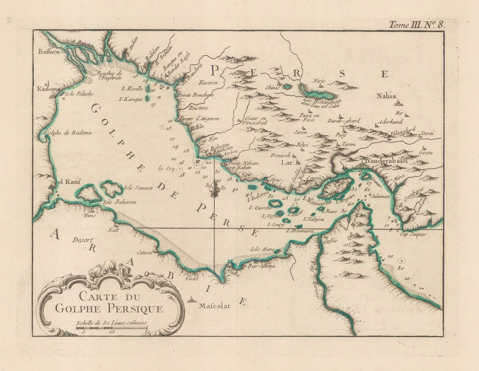 Jacques-Nicolas Bellin, The Persian Gulf, 1764