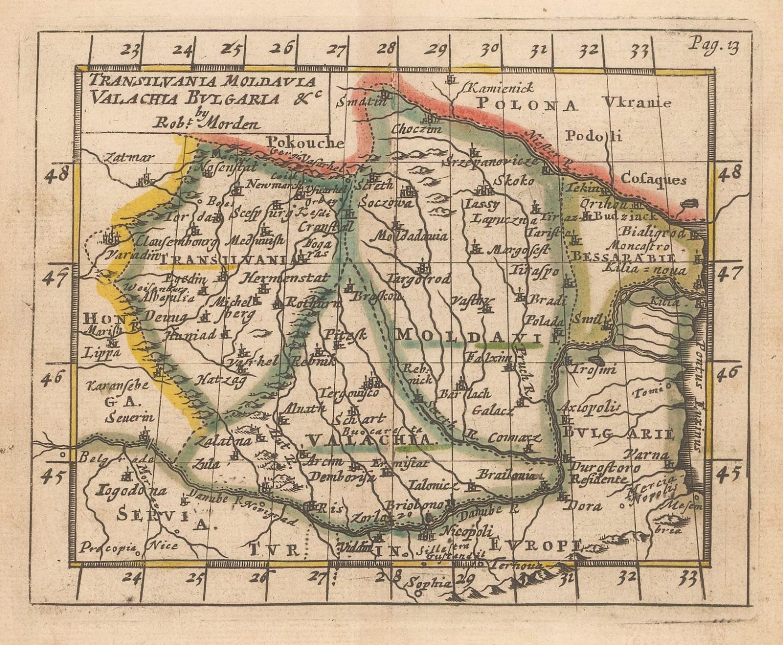 Robert Morden, Romania, 1693