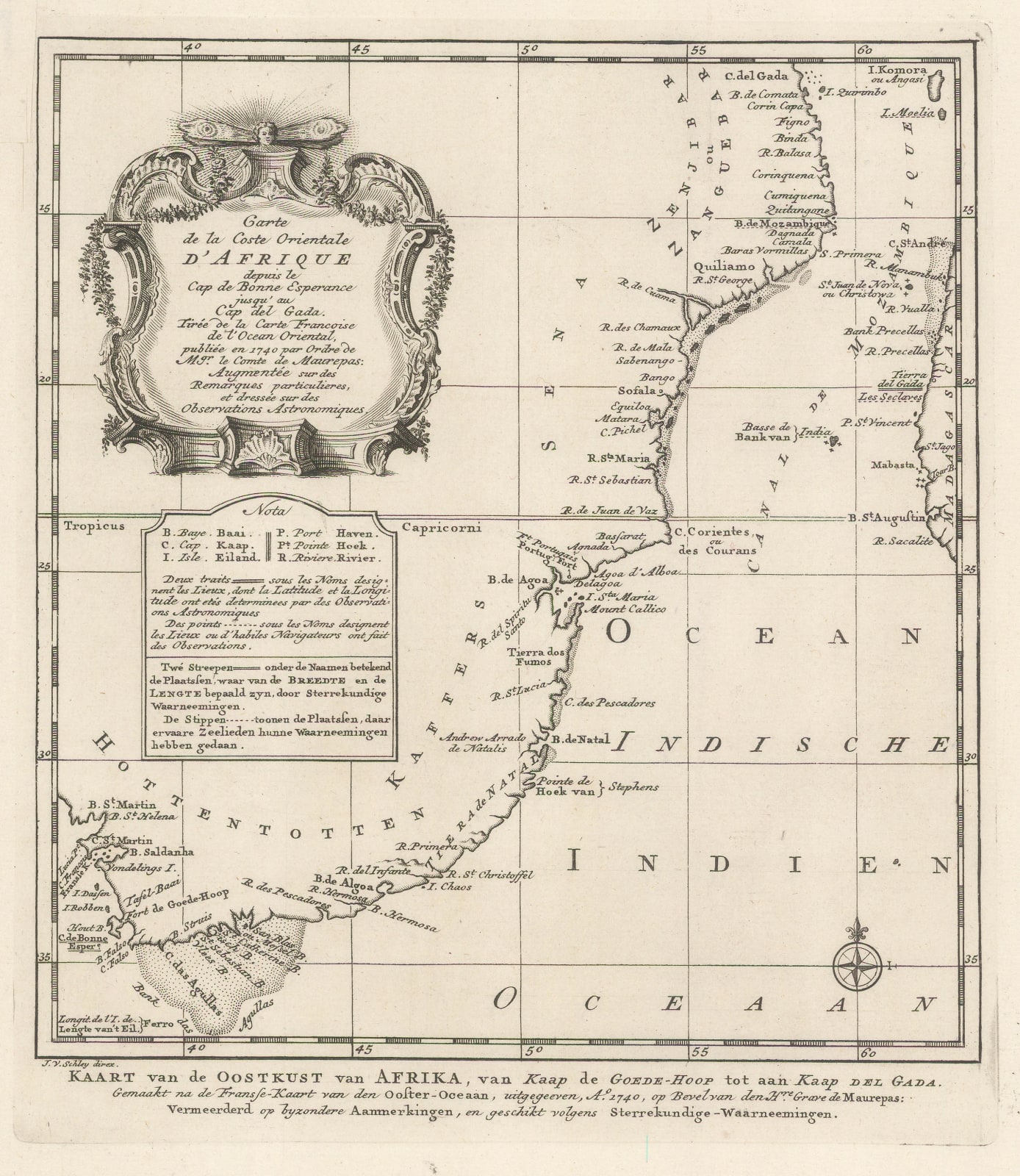 Jacob van der Schley, South Eastern Coast of Africa, 1747
