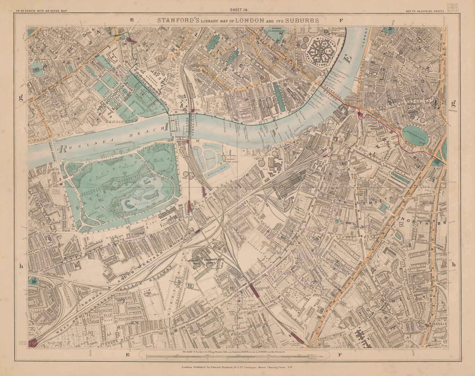 Edward Stanford, Chelsea, Battersea, Pimlico & Nine Elms, 1877