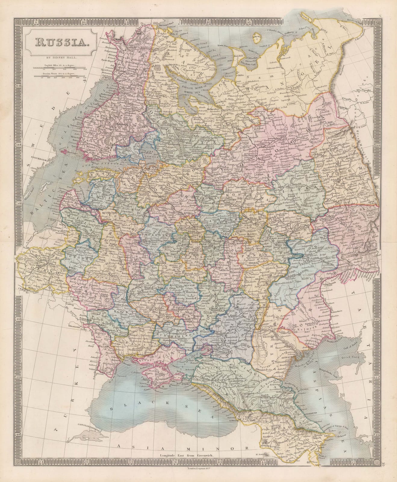 Sidney Hall, European Russia, 1830 c.