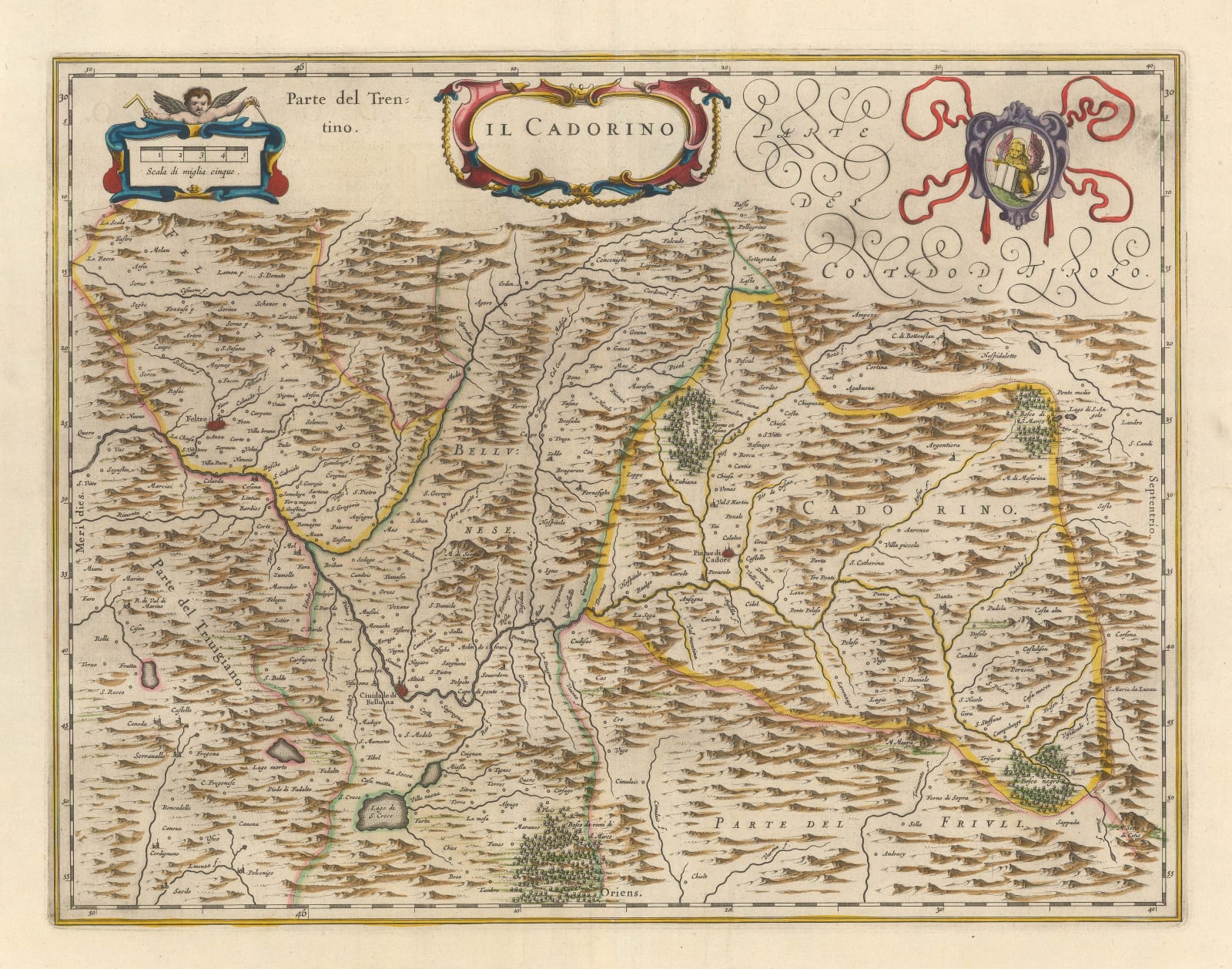 Willem & Jan Blaeu, Cadore, Veneto, 1650