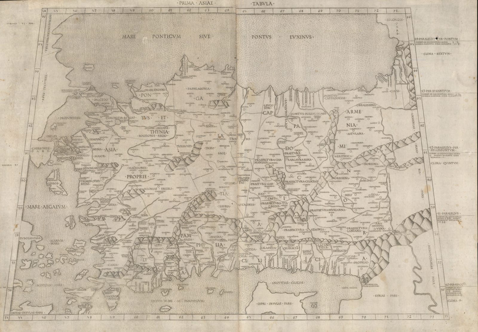 Claudius Ptolemy, Ptolemaic Map of Turkey, 1490