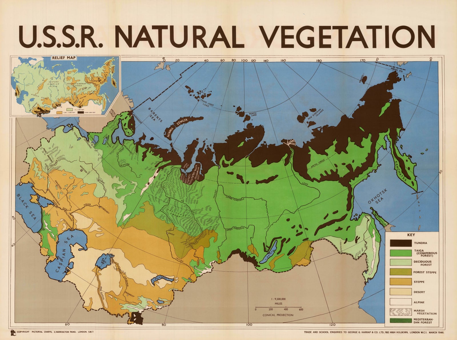 Harrap & Co., Ltd., Soviet Propaganda - USSR Natural Vegetation, 1946