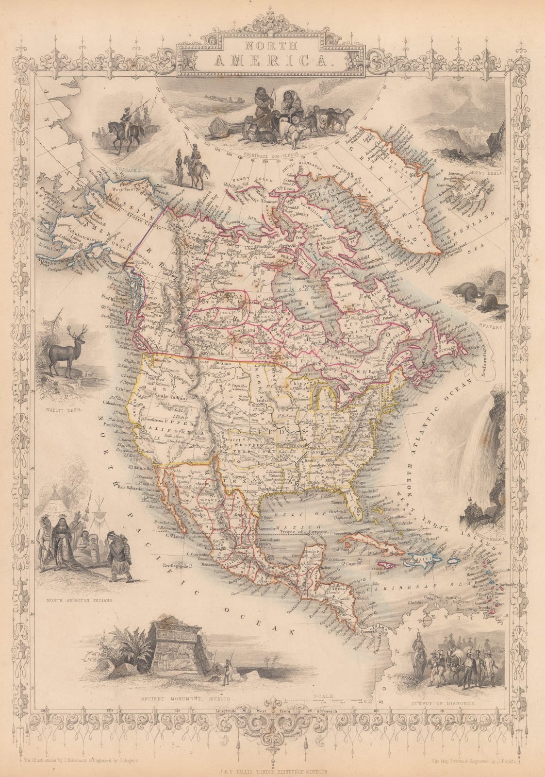 John Tallis, North America, 1851
