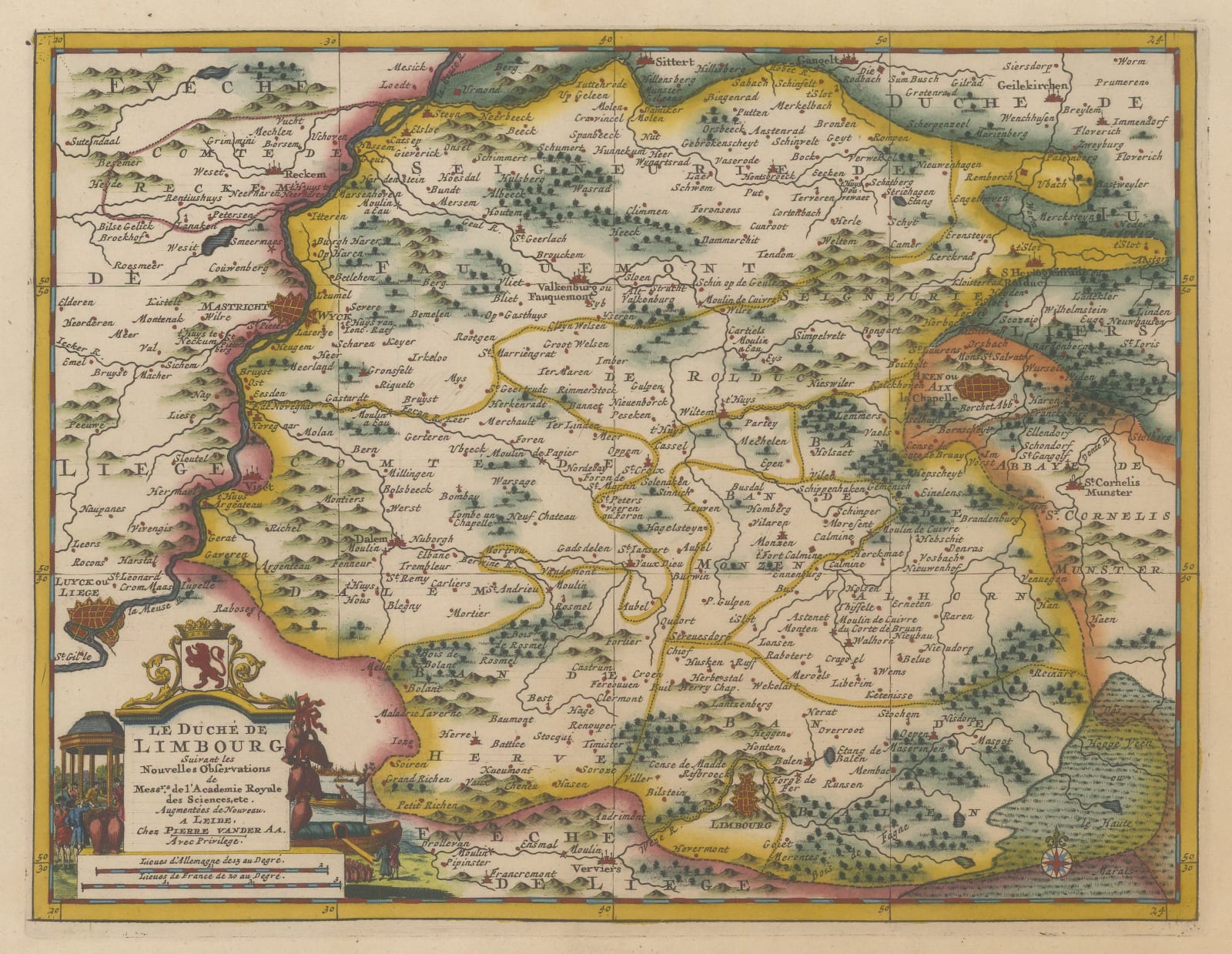Pieter van der Aa, Limburg & Liège, 1714