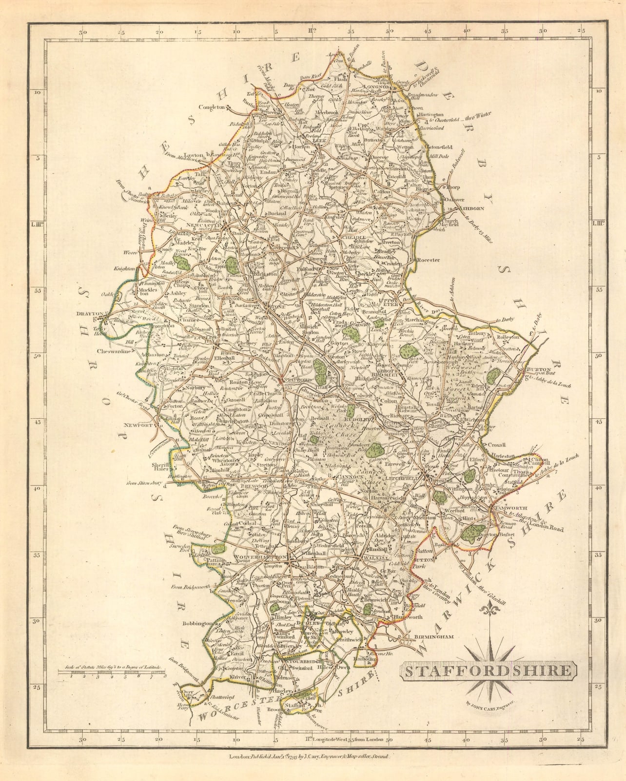 John Cary, Staffordshire, 1793