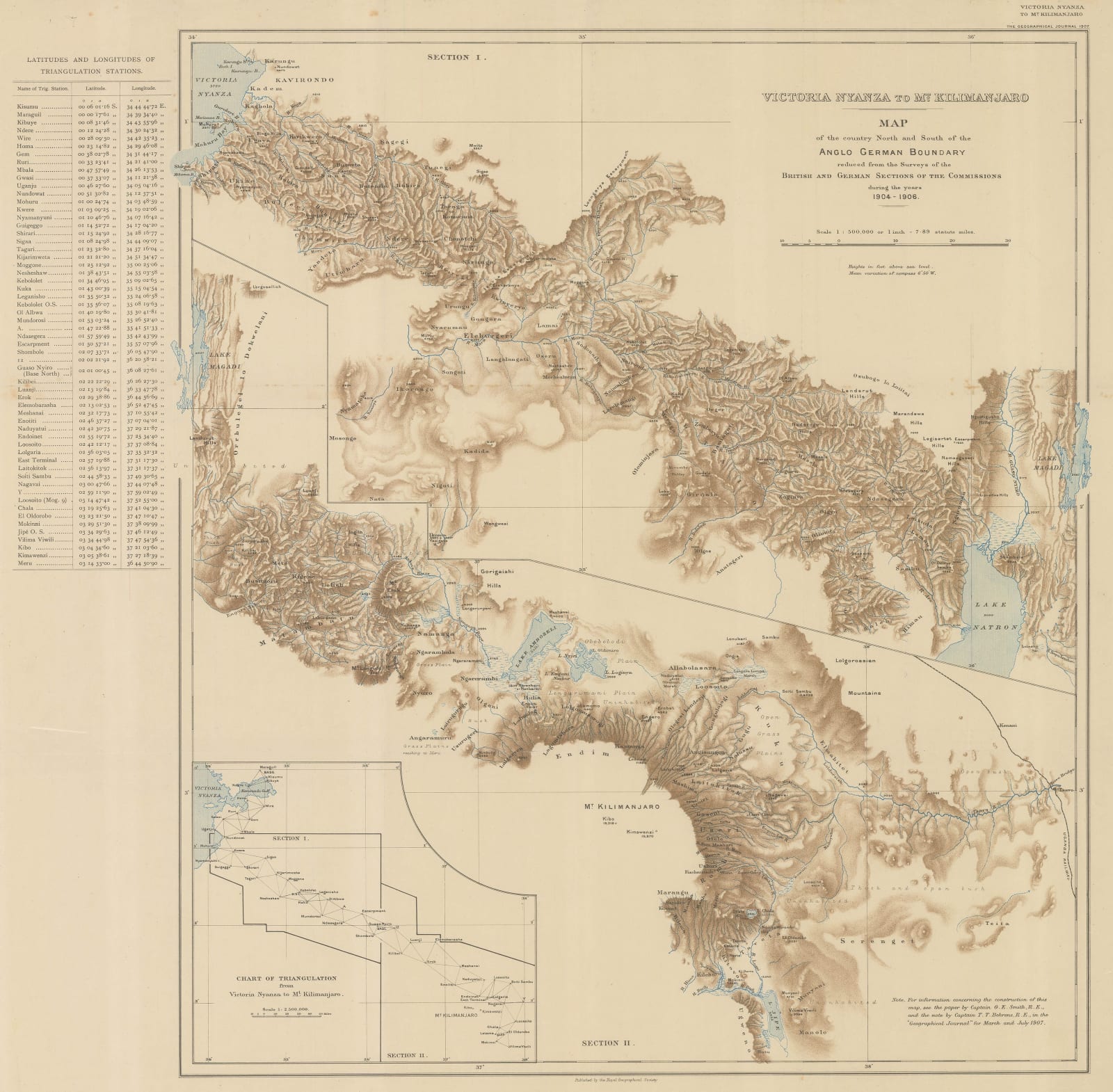 Royal Geographical Society (RGS), Victoria Nyanza to Mt. Kilimanjaro, 1907