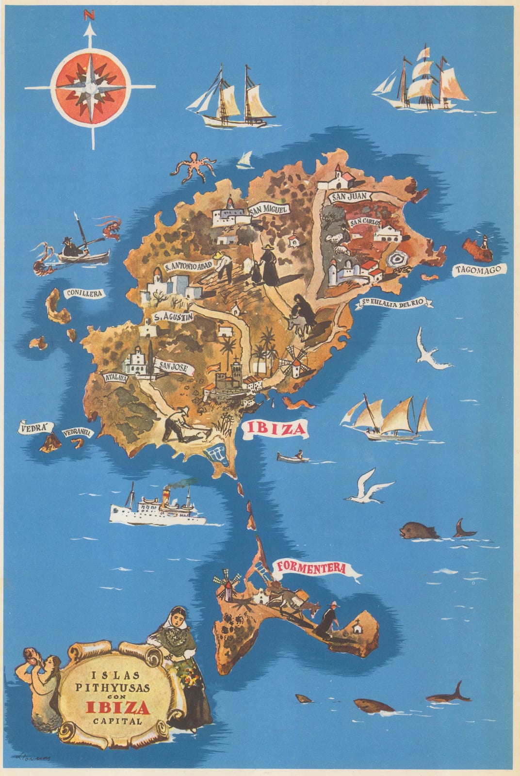 R. Dolcet, Ibiza & Formentera, 1950