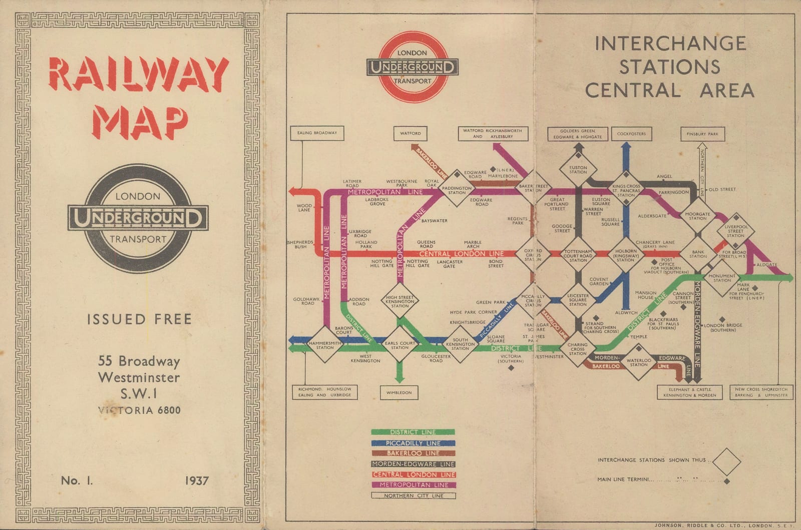 Harry Beck, London Underground Map, 1937