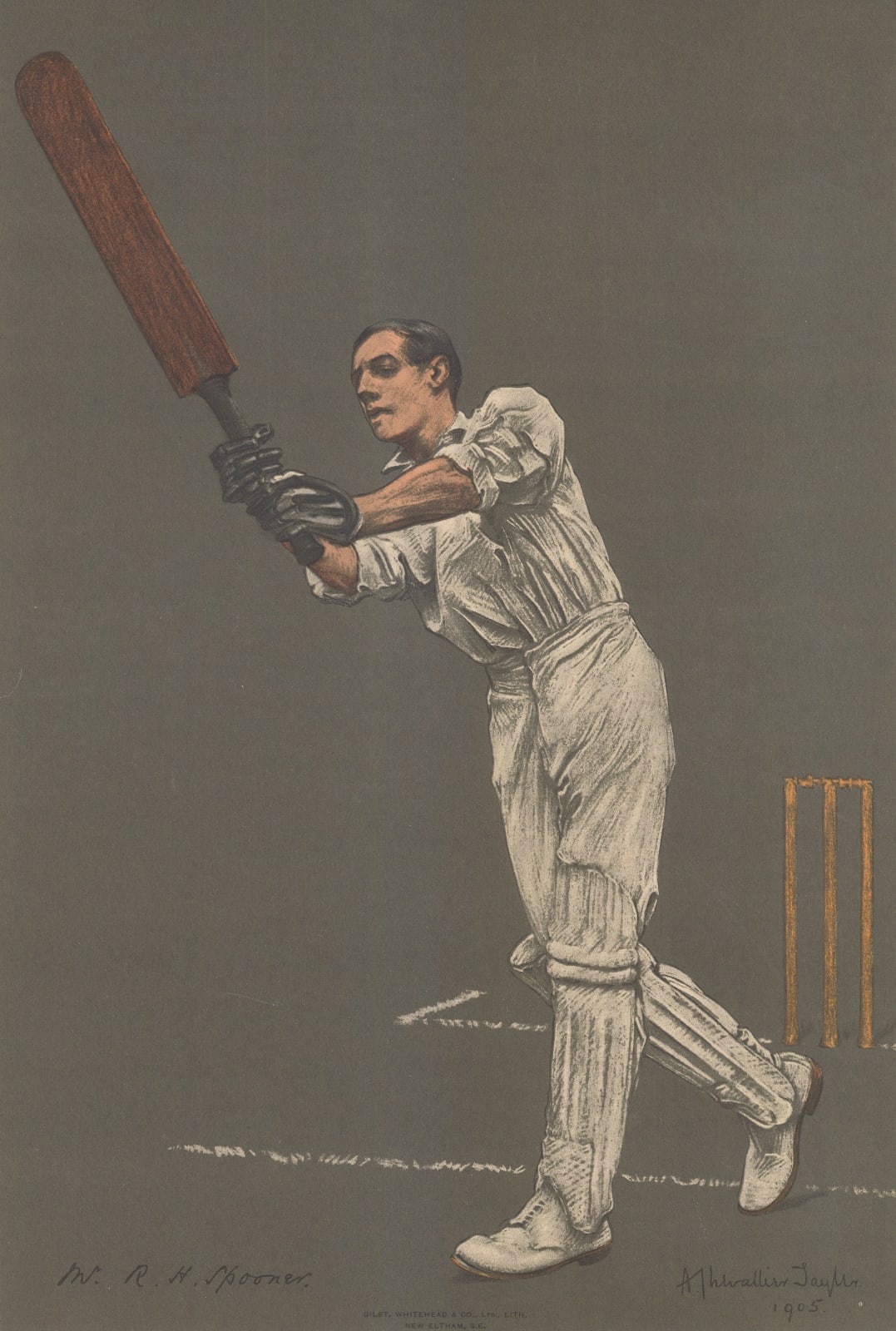 Albert Tayler, Cricket - Portrait, Reginald Herbert Spooner, 1905