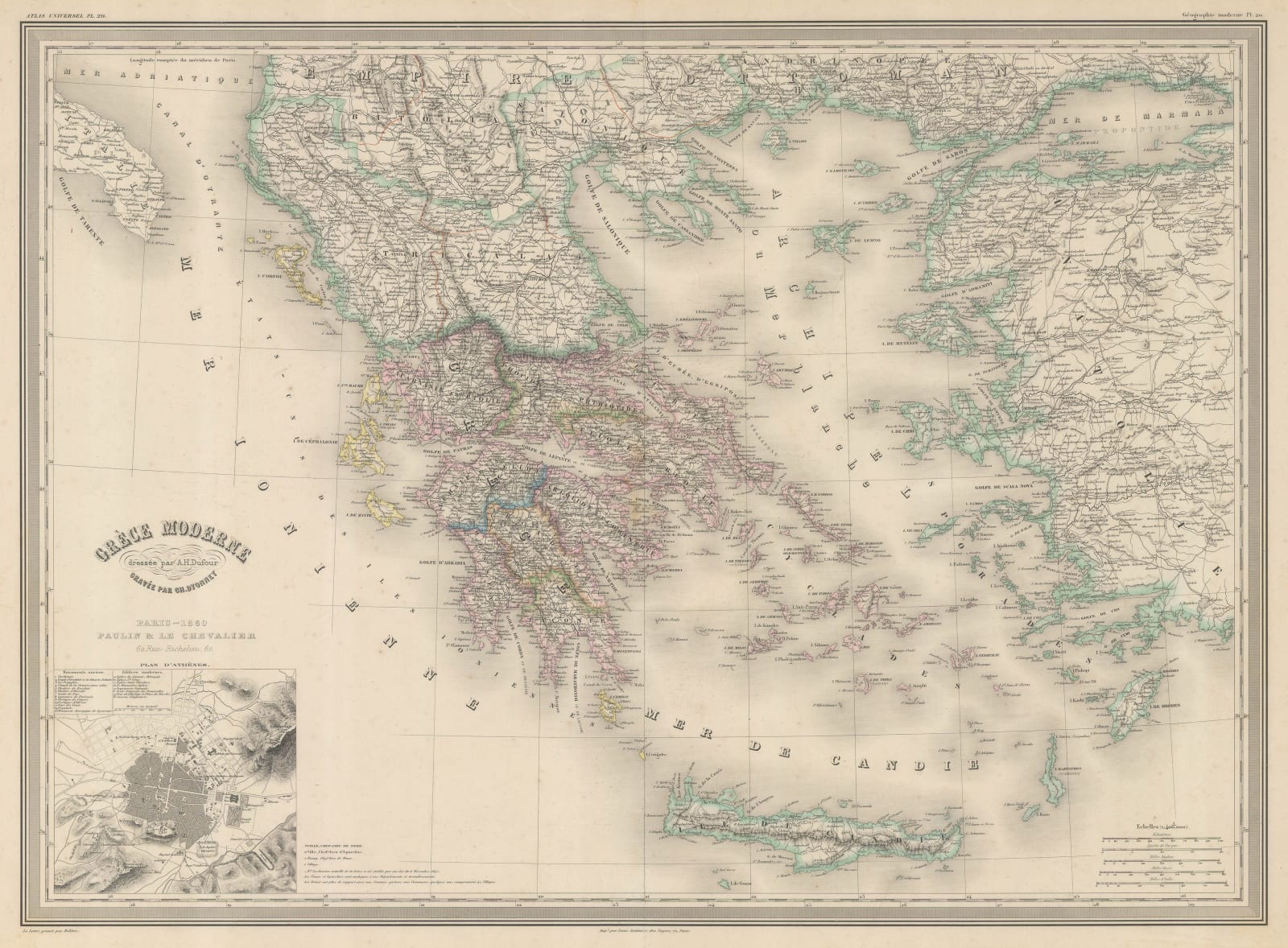 Auguste-Henri Dufour, Greece after Independence, 1860