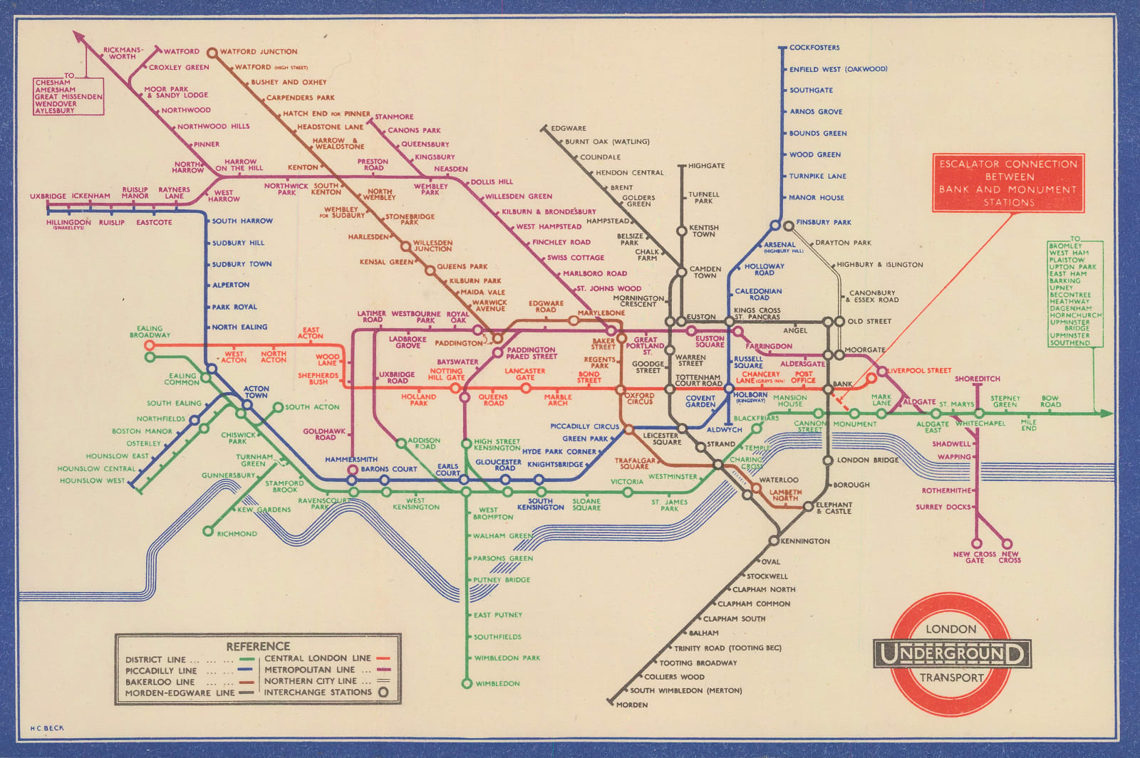 Harry Beck, London Underground Map, 1935