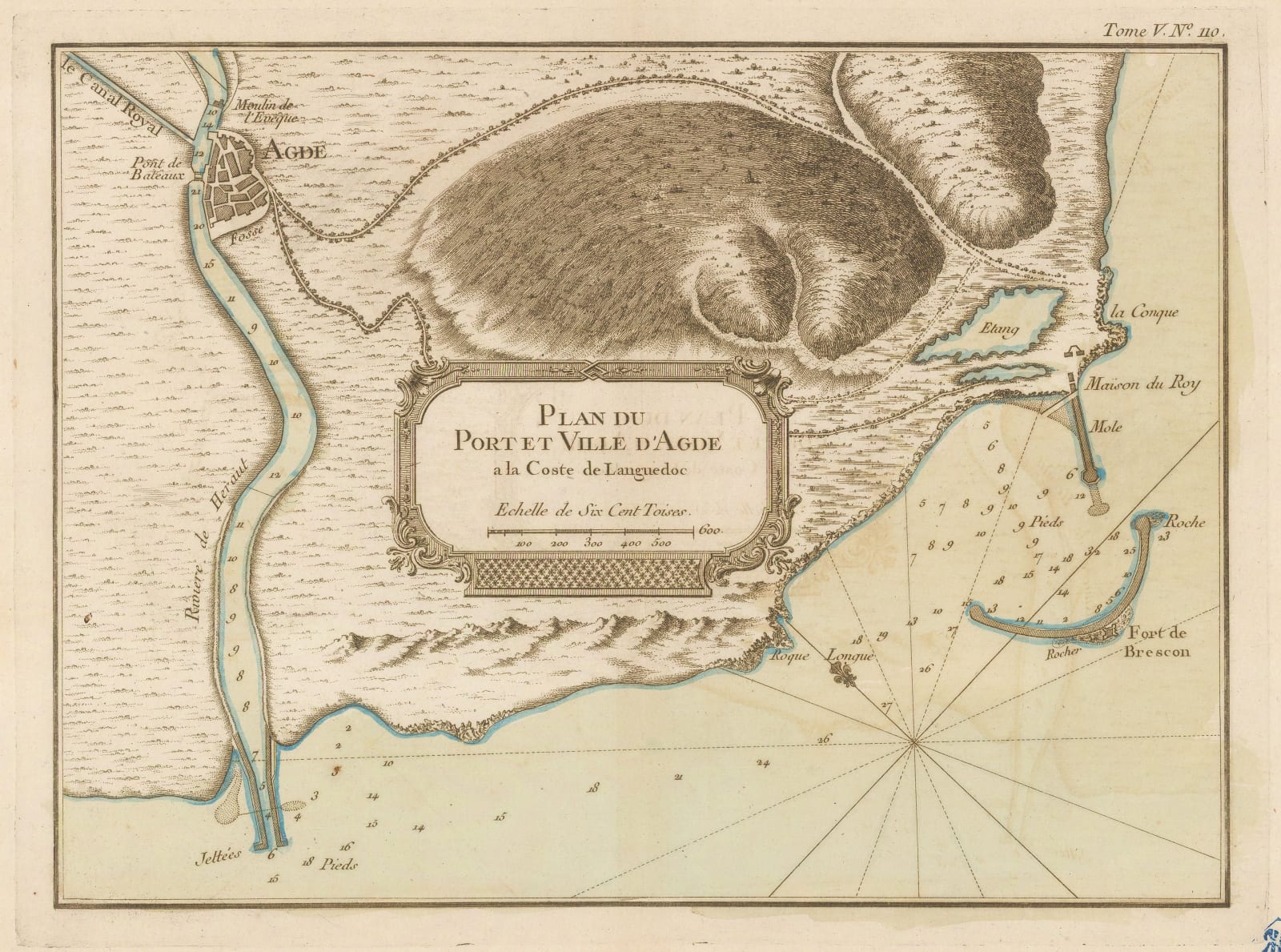 Jacques-Nicolas Bellin, Agde and environs, 1764