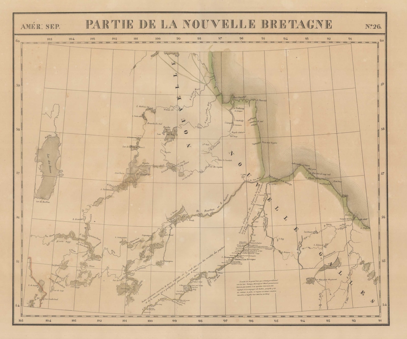 Philippe Vandermaelen, Hudson Bay coast, Manitoba, 1827