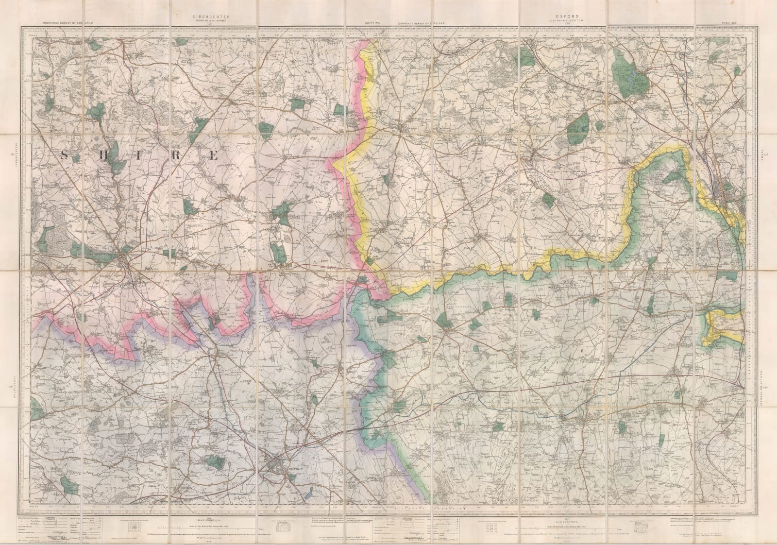Ordnance Survey, The Country around Faringdon, 1895