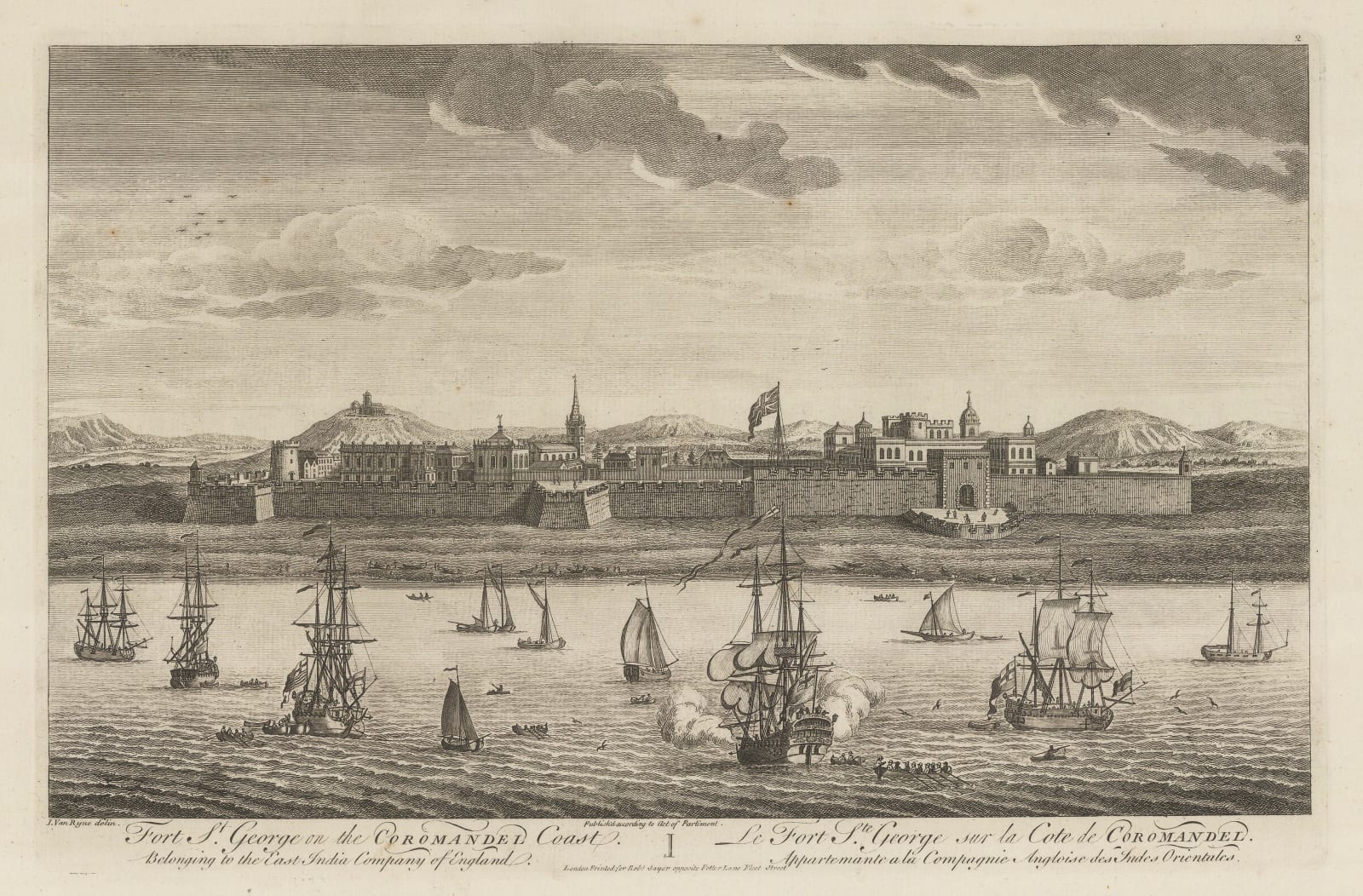 Robert Sayer, India - Chennai / Madras, Fort St. George, 1774