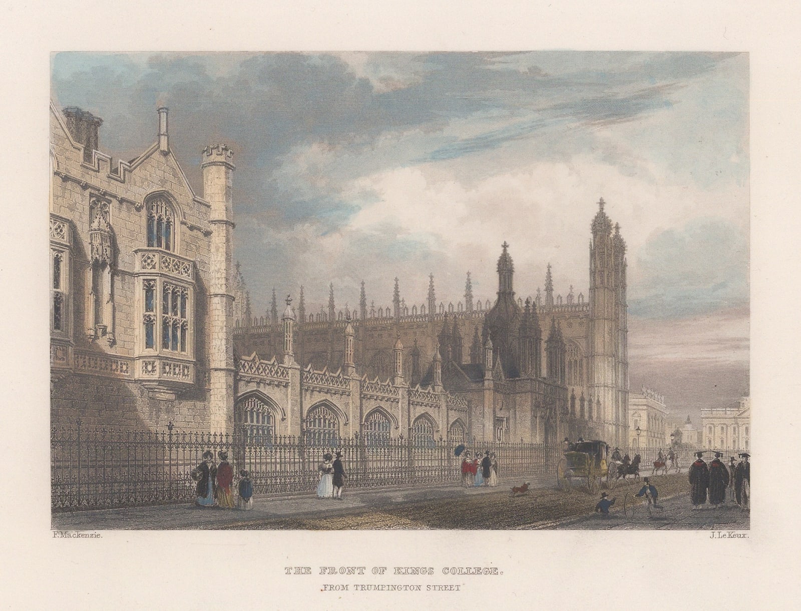 John Le Keux, Cambridge University - King's College, 1840