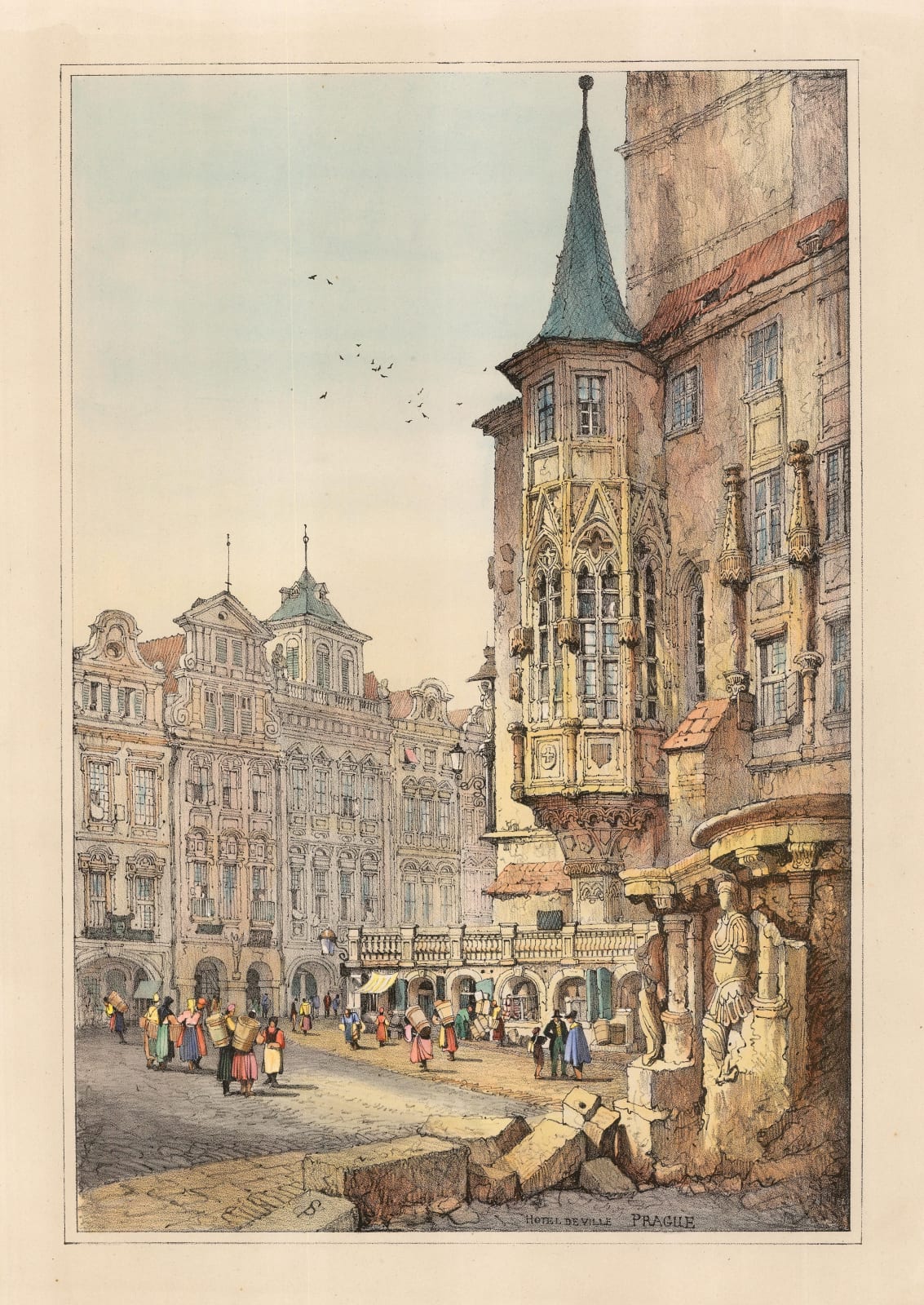 Samuel Prout, Czech Republic - Prague, Old Town Square, 1897