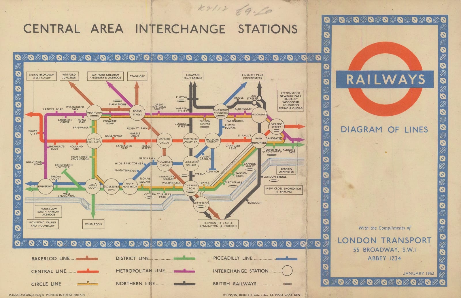 Harry Beck, London Underground Map, 1953
