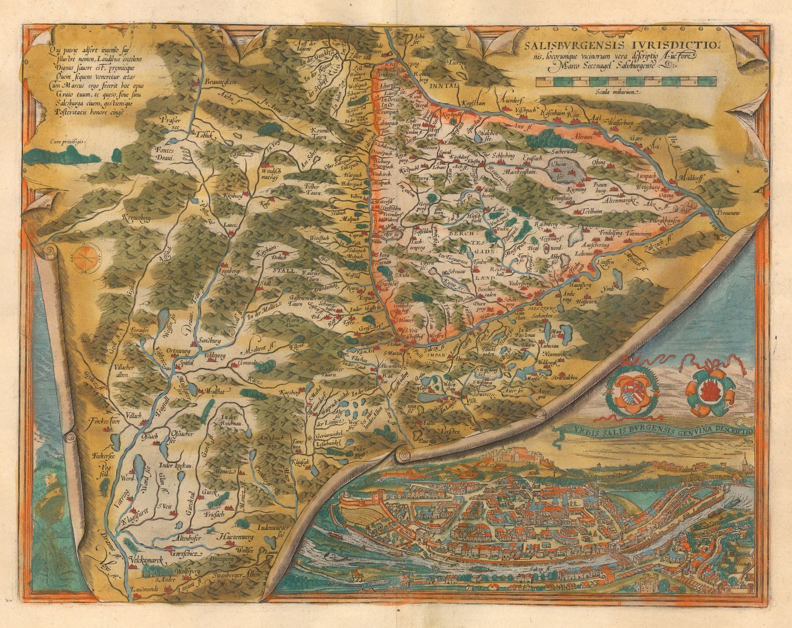 Abraham Ortelius, Salzburg and environs, 1592