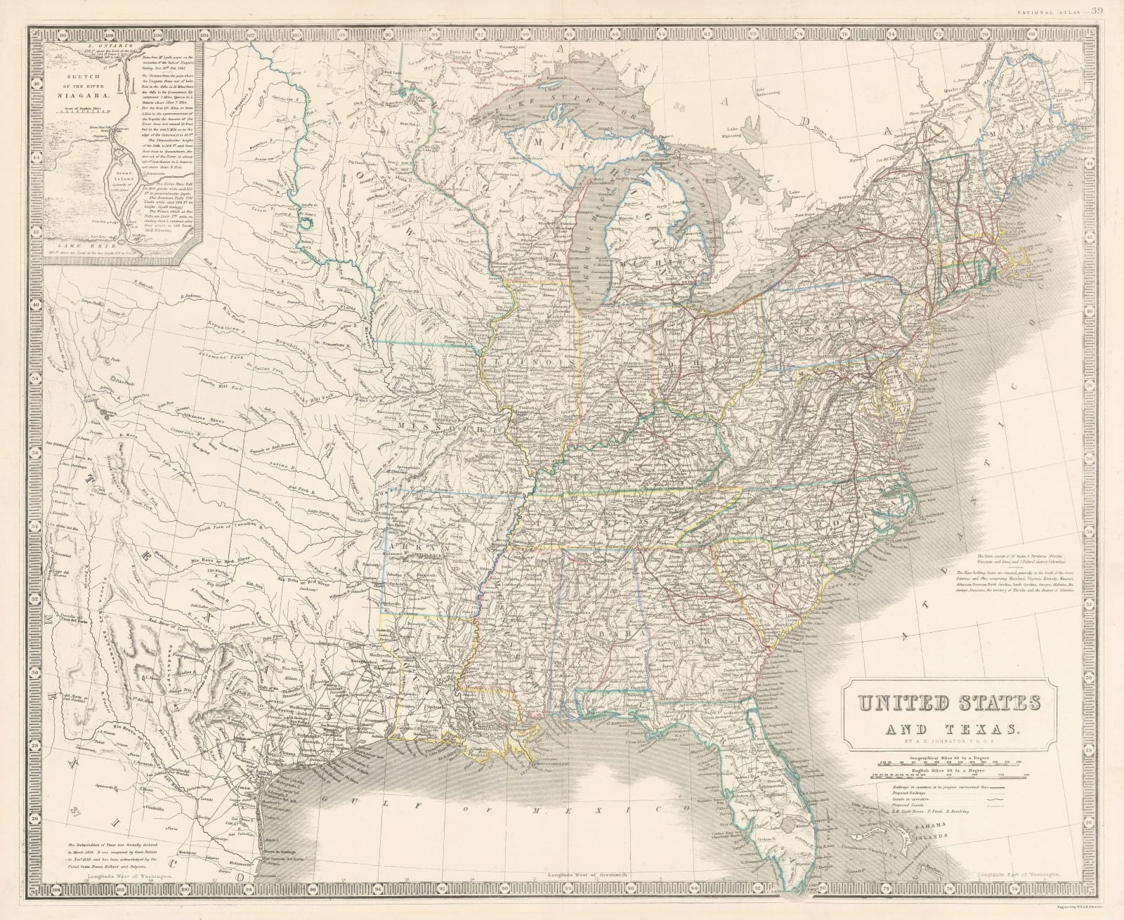 W. & A.K. Johnston, United States and Texas, 1843