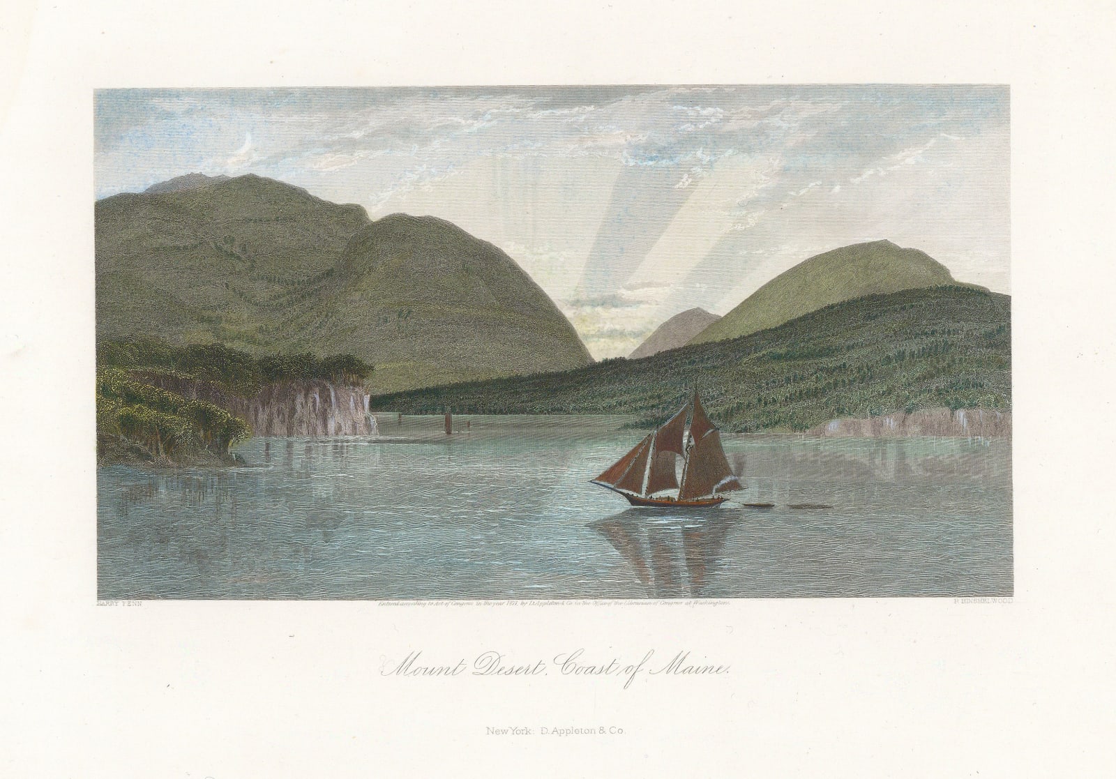 Picturesque America, Maine - Mount Desert, 1872