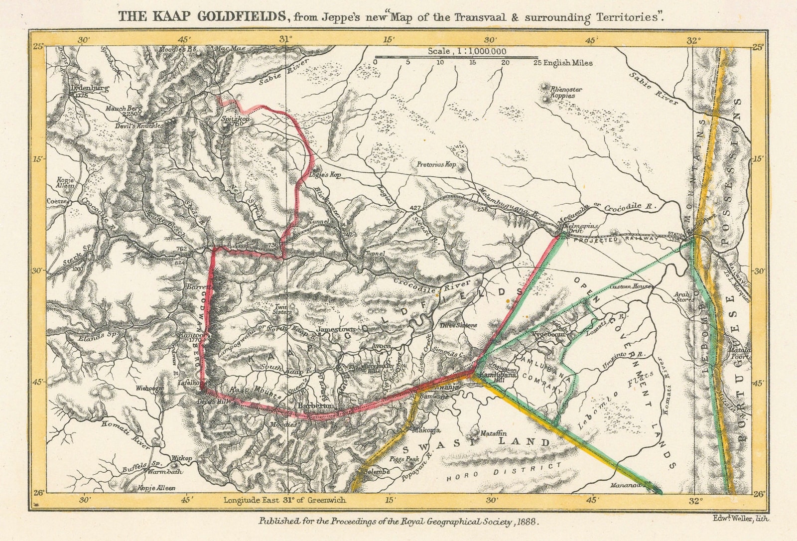 Royal Geographical Society (RGS), The Cape Goldfields, 1888