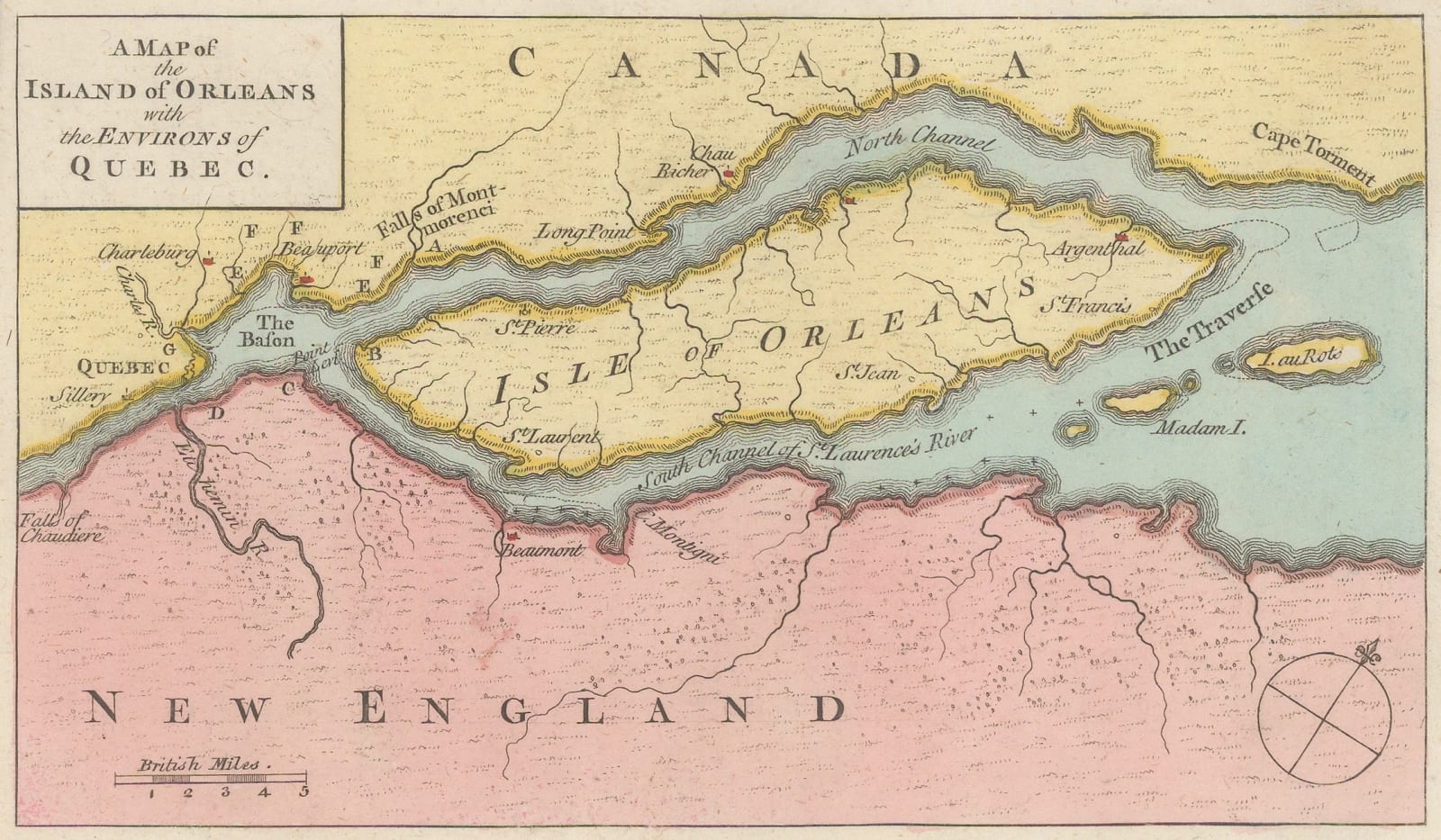 Gentleman's Magazine, Île d'Orléans and Quebec City, 1759