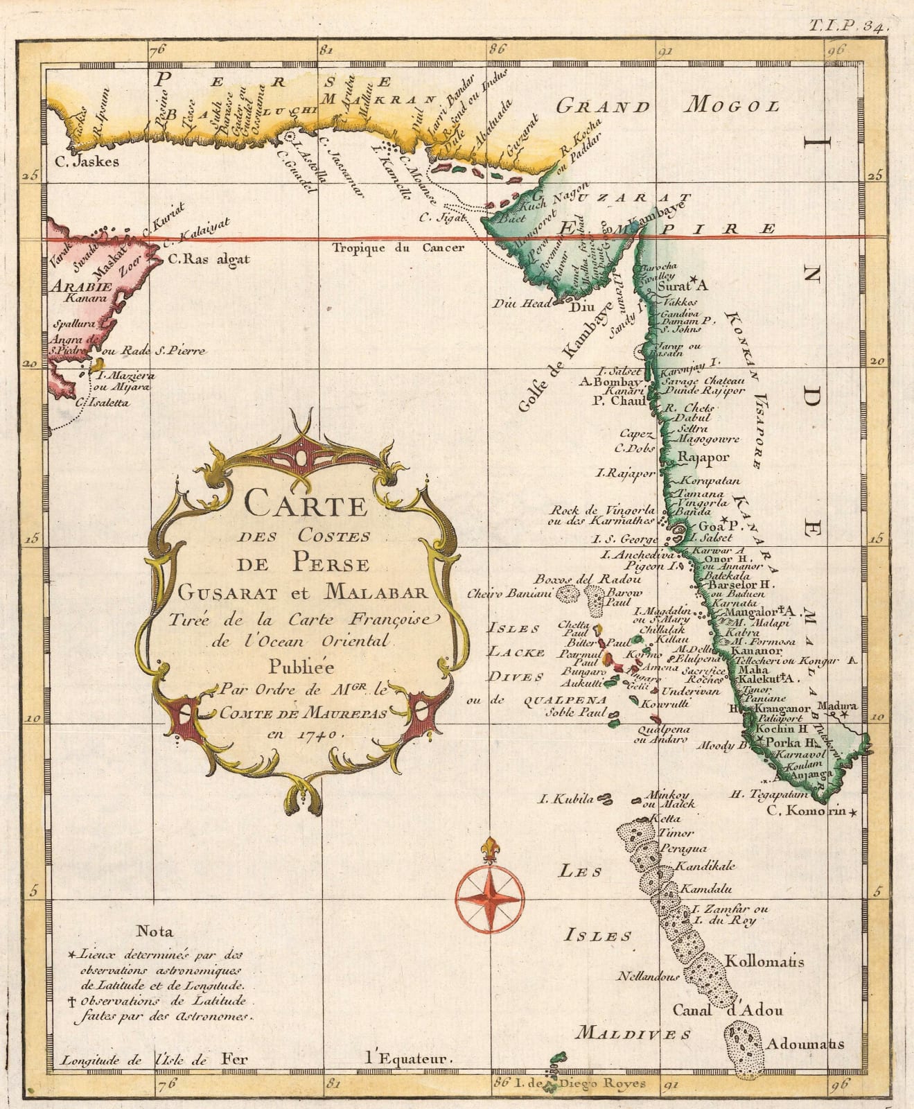 Jacques-Nicolas Bellin, Arabian Sea, 1740