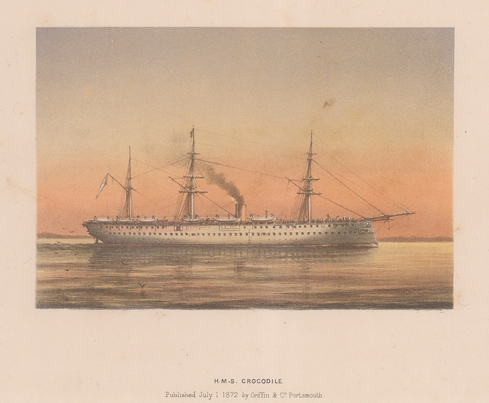 Griffin & Co., Royal Navy - HMS Crocodile, 1872