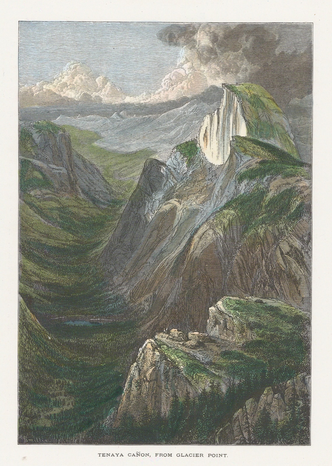 Picturesque America, California - Yosemite National Park, Half Dome, 1876