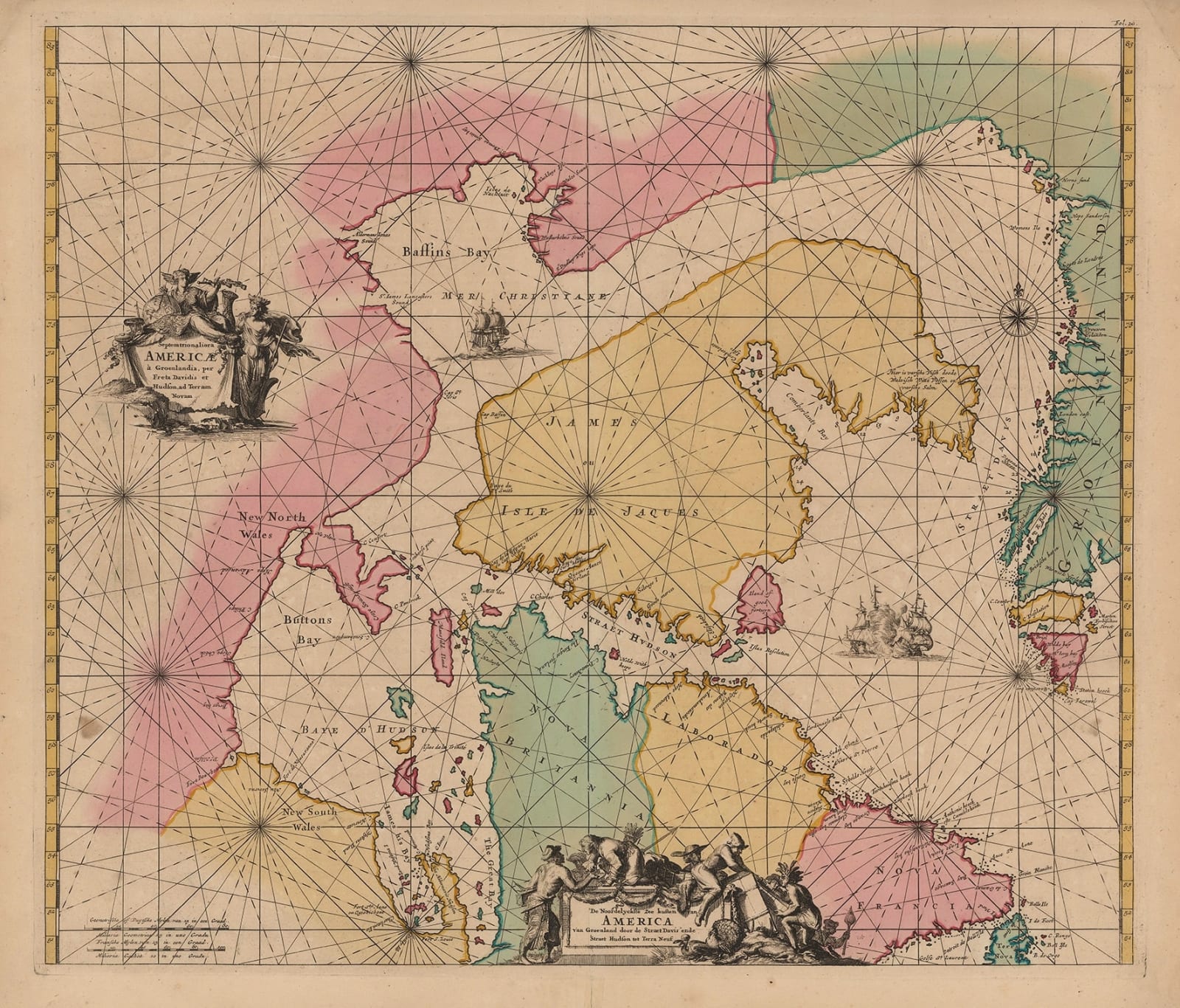 Louis Renard, James Bay, Hudson Bay and Baffin Bay, 1715