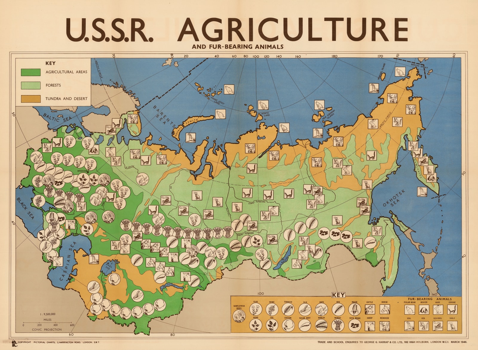 Harrap & Co., Ltd., Soviet Propaganda - USSR Agriculture and Fur-Bearing Animals, 1946