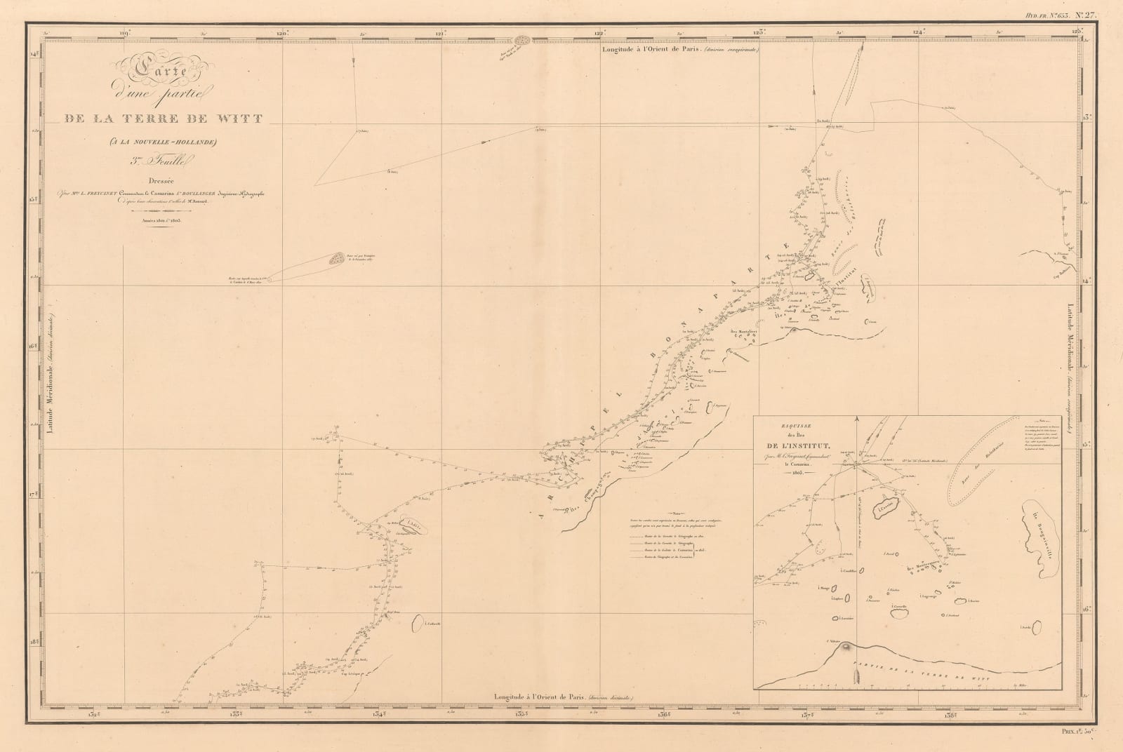 Louis-Claude de Freycinet, Bonaparte Archipelago, Western Australia, 1811