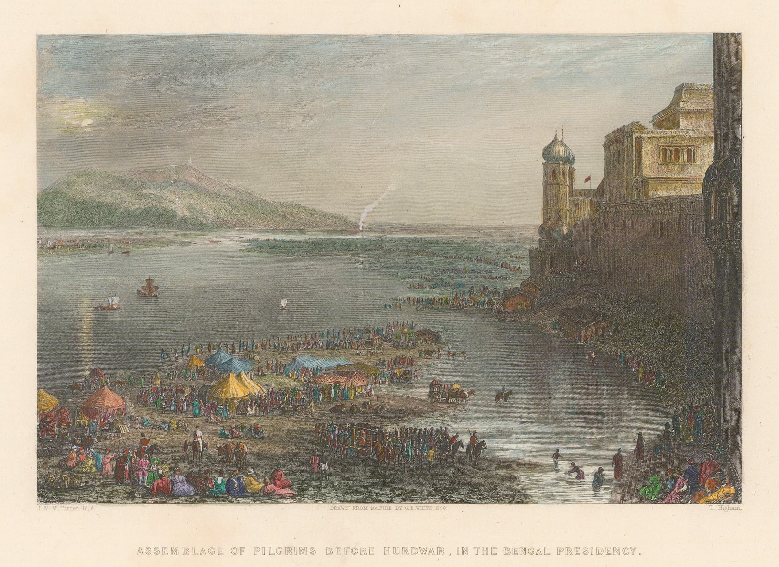 Lt. George White, India - Haridwar (Hurdwar), 1838