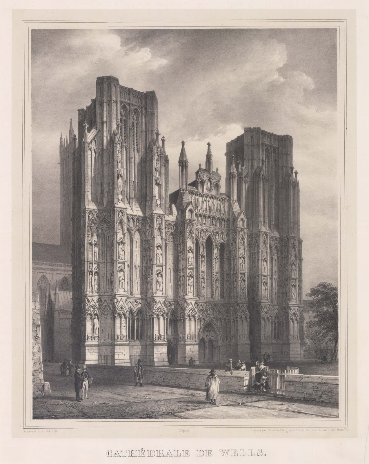 Gustave Simonau, Wells Cathedral, 1843